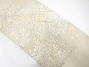 橋閑歩　綴れ屏風に牡丹模様織出しリバーシブル全通袋帯